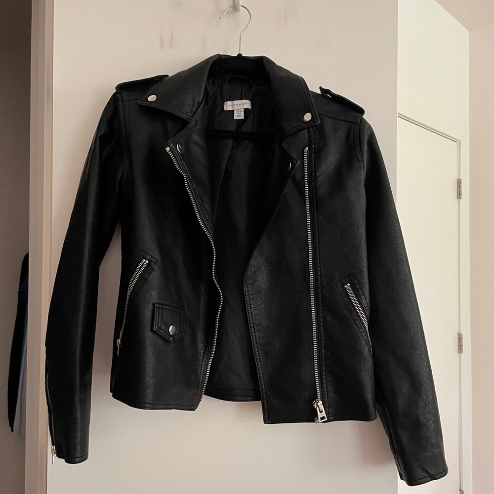 Topshop Faux Leather Jacket